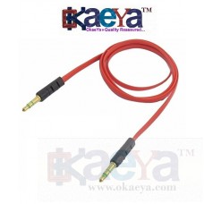OkaeYa 3.5mm Male to Male Car Auxiliary Cord for Android/iOS Devices (Color may vary)